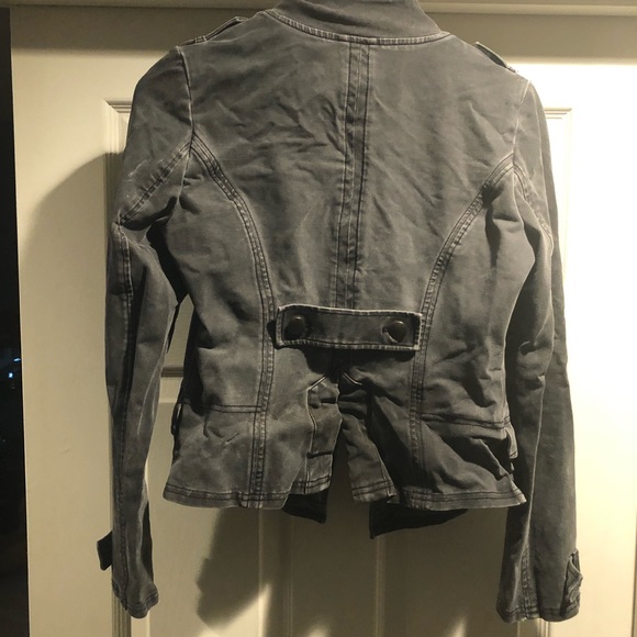 XS Marrakech Grey Button Down Moto Jacket - Picture 4 of 6